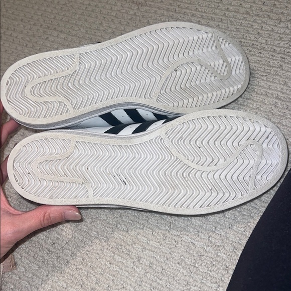 Adidas Kid's Originals Superstar Shoes - White / Black / Gold - Picture 6 of 6